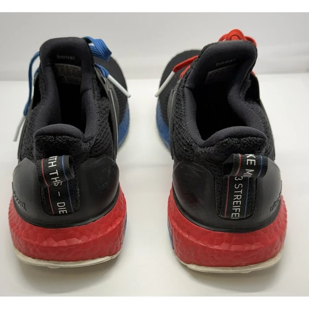 Adidas Ultraboost DNA Shoes Men's Size 8 Black Red Blue‎ Boost Primeknit FX7236